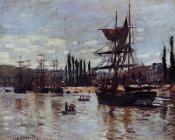 克劳德 莫奈 : Boats at Rouen